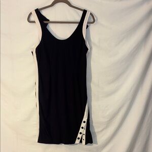 Bar III Black and White Sleeveless Dress